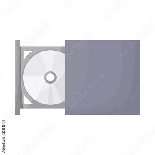 Vector illustration of dvd and video sign. Collection of dvd and cd stock vector illustration.