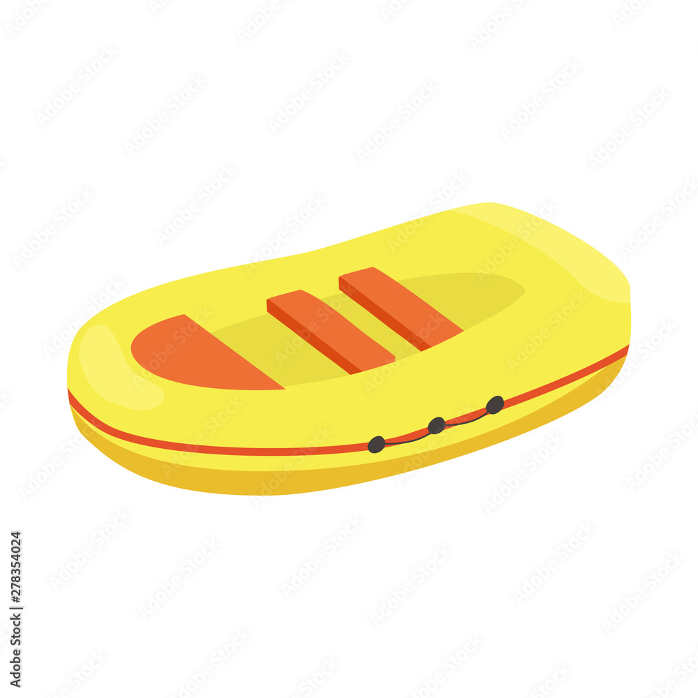 Isolated object of inflatable and boat logo. Set of inflatable and water stock symbol for web.