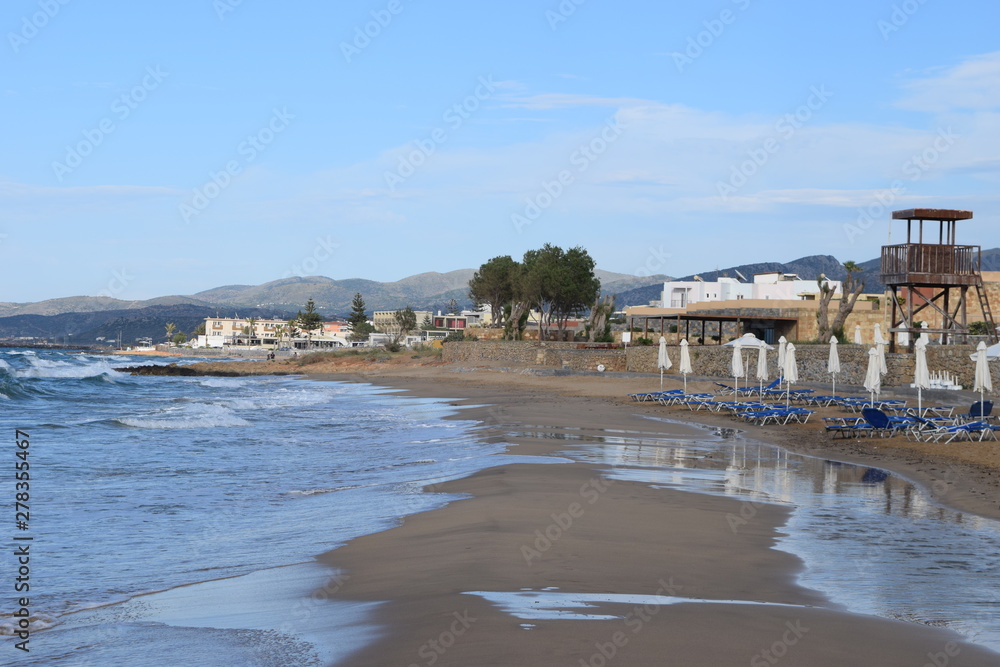 Beach holiday on the Greek island of Crete Beach holiday on the Greek island of Crete
