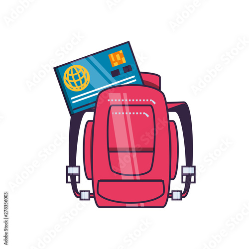 travel bag equipment with credit card