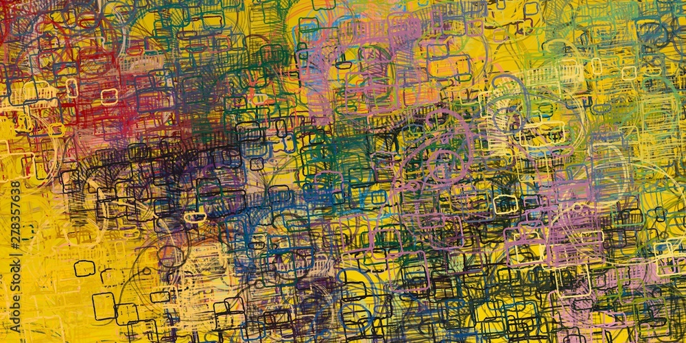 Fototapeta premium Decorative oil painting. Vibrant dynamic art. 2d illustration. Texture backdrop. Creative chaos structure.