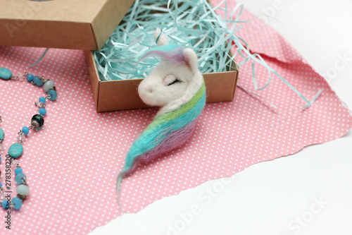Magic felting unicorn