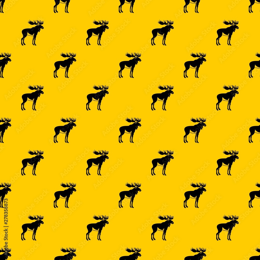 Moose pattern seamless vector repeat geometric yellow for any design Moose pattern seamless vector repeat geometric yellow for any design