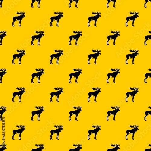 Moose pattern seamless vector repeat geometric yellow for any design © ylivdesign
