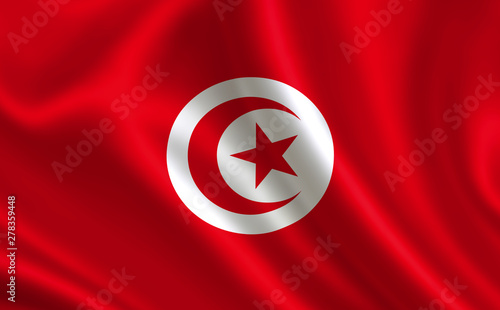 Image of the flag Tunisia. Series "Africa"