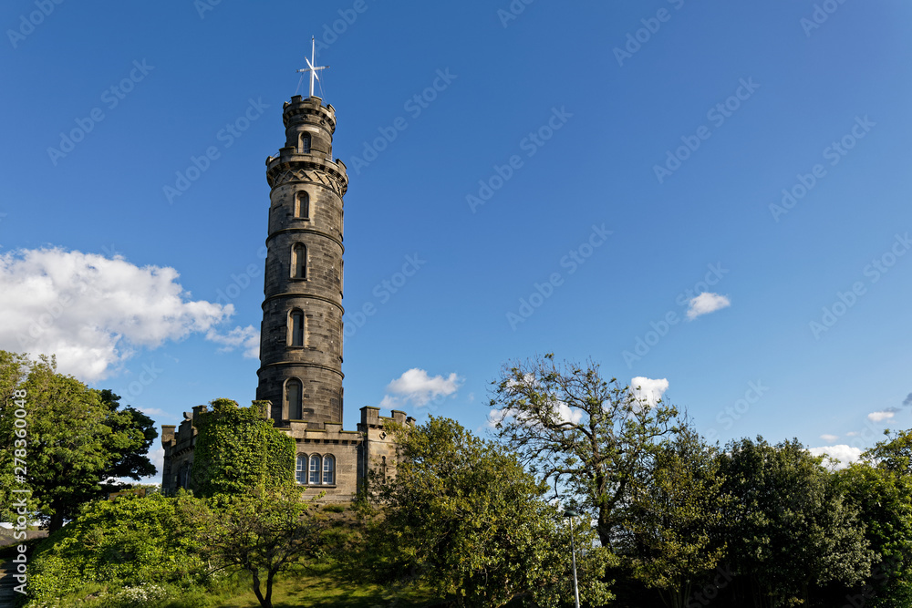 Nelson monument in Calton Hill - Edinburgh, Scotland, United Kingdom