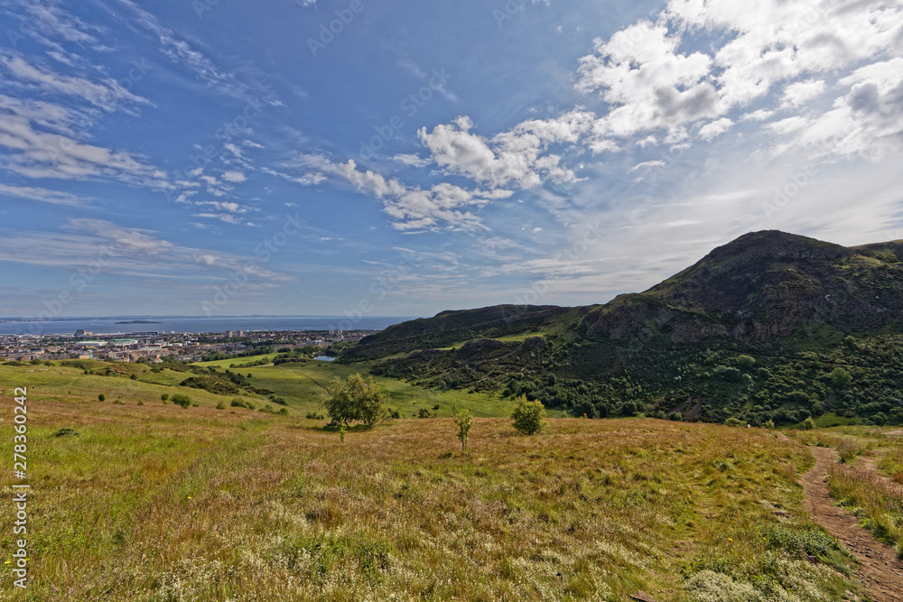 View to the sea from Holyrood park - Edinburgh, Scotland, United Kingdom View to the sea from Holyrood park - Edinburgh, Scotland, United Kingdom