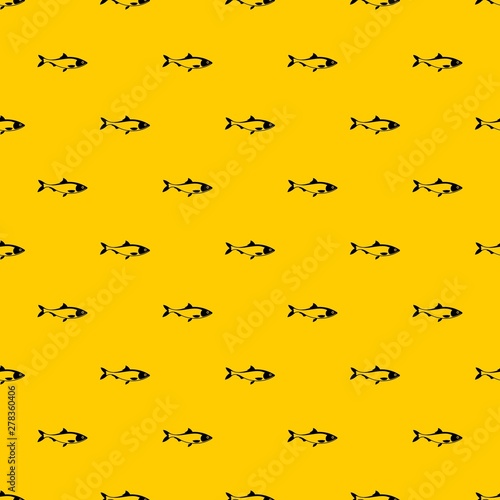 Fish pattern seamless vector repeat geometric yellow for any design