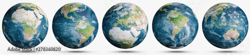 Fototapeta Naklejka Na Ścianę i Meble -  Planet Earth clouds globe set