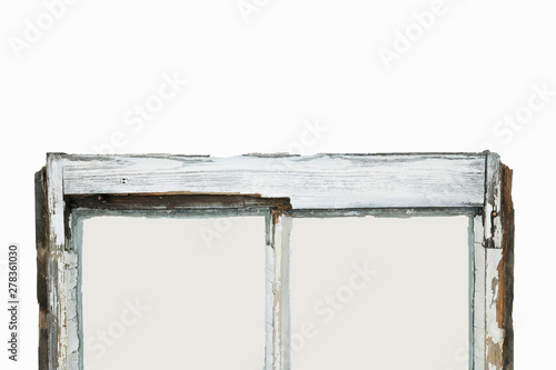Close up of rotten sash window frame