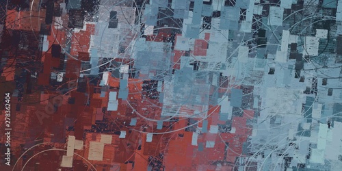 Canvas painting. Colorful background texture. 2d illustration. Texture backdrop. Creative chaos structure.