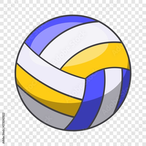 Volleyball ball icon. Cartoon illustration of volleyball ball vector icon for web design