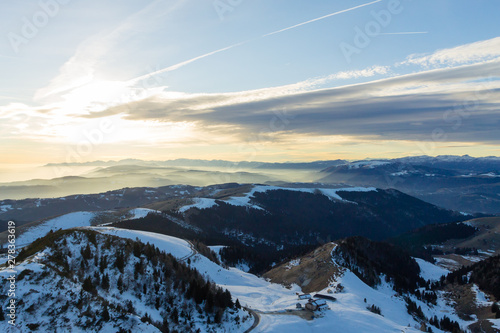Mountain landscape with dramatic sky, Alps © elleonzebon
