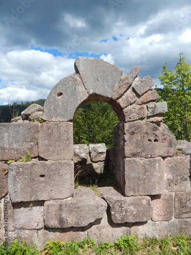 ruins of old castle in black forest