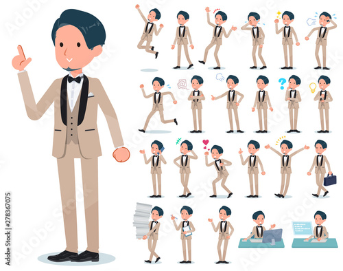 flat type beige tuxedo men_emotion