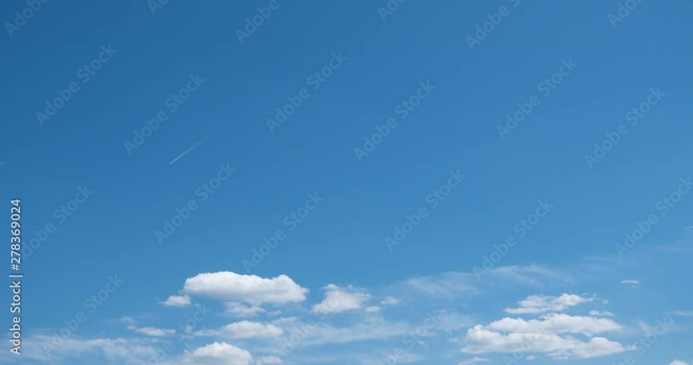 Time lapse of flying clouds nature background no birds, no flicker