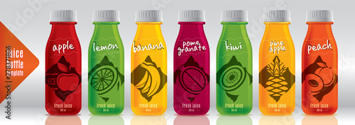 Ready design vector juice, fruit package set