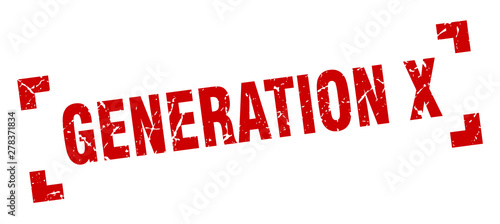 generation x stamp. generation x square grunge sign. generation x