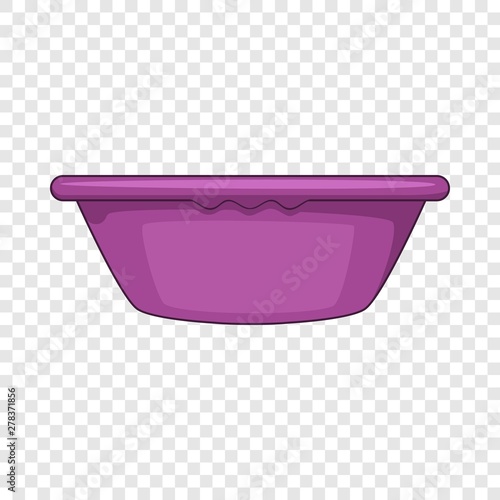 Plastic basin icon. Cartoon illustration of plastic basin vector icon for web design