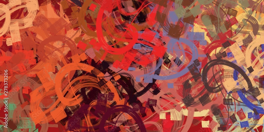 Obraz premium Vintage old fashion painting. 2d illustration. Texture backdrop. Creative chaos structure.