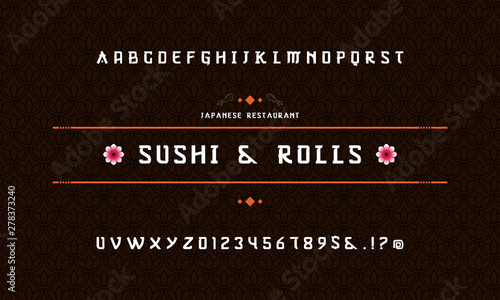 Japanese style Typeface.
