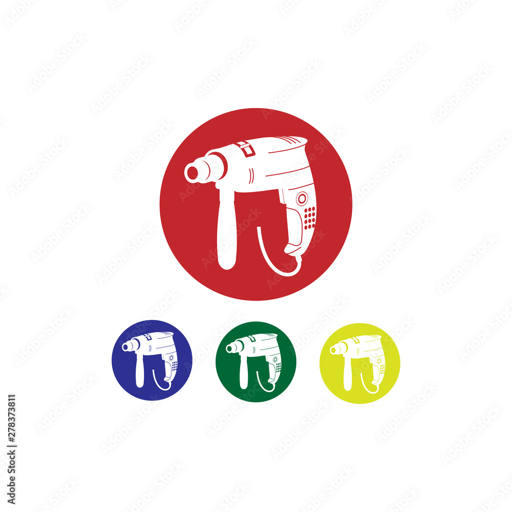 Drill Icon Illustration Isolated For Graphic And Web Design Vector - Vector