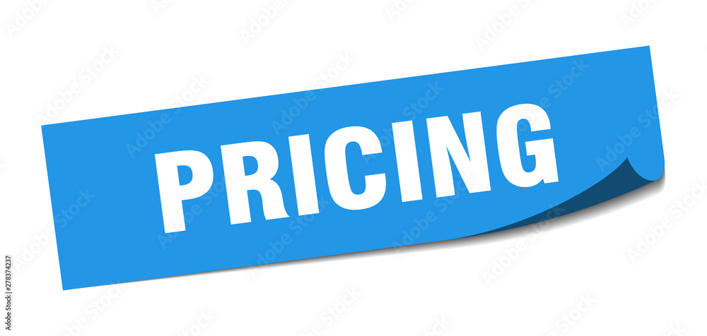 pricing sticker. pricing square isolated sign. pricing