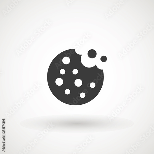 Browser Cookie Icon. Outline Style Icon Cookie icon vector isolated on white background, logo concept sign on transparent background, filled black symbol