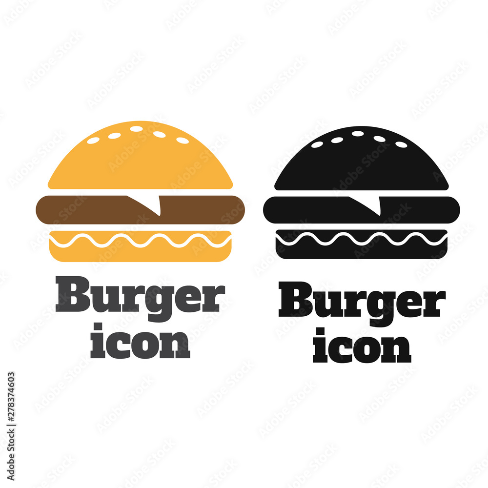 Burger icon. Burger icon vector. Burger sign or symbol Burger icon. Burger icon vector. Burger sign or symbol