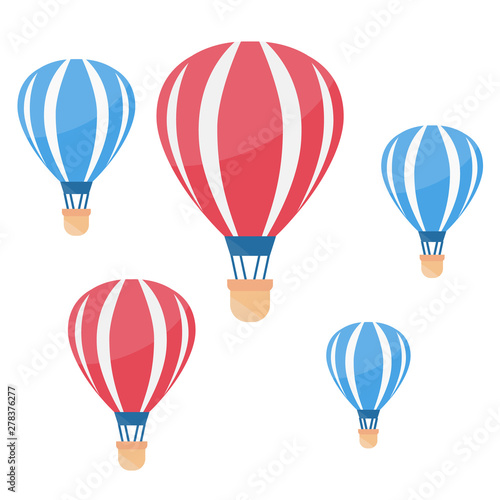 Hot air balloon in the sky. Air balloon vector