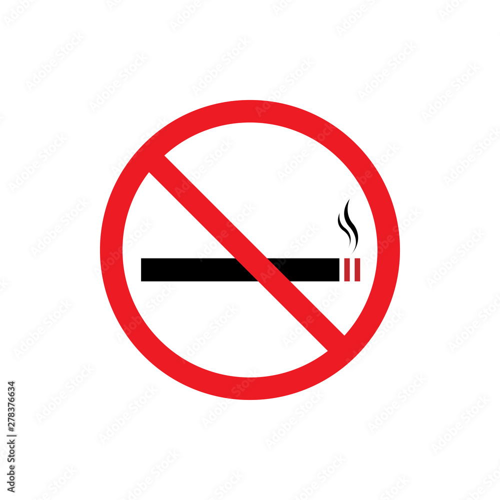 No Smoking Sign Symbol Icon Vector Illustration - Vector No Smoking Sign Symbol Icon Vector Illustration - Vector