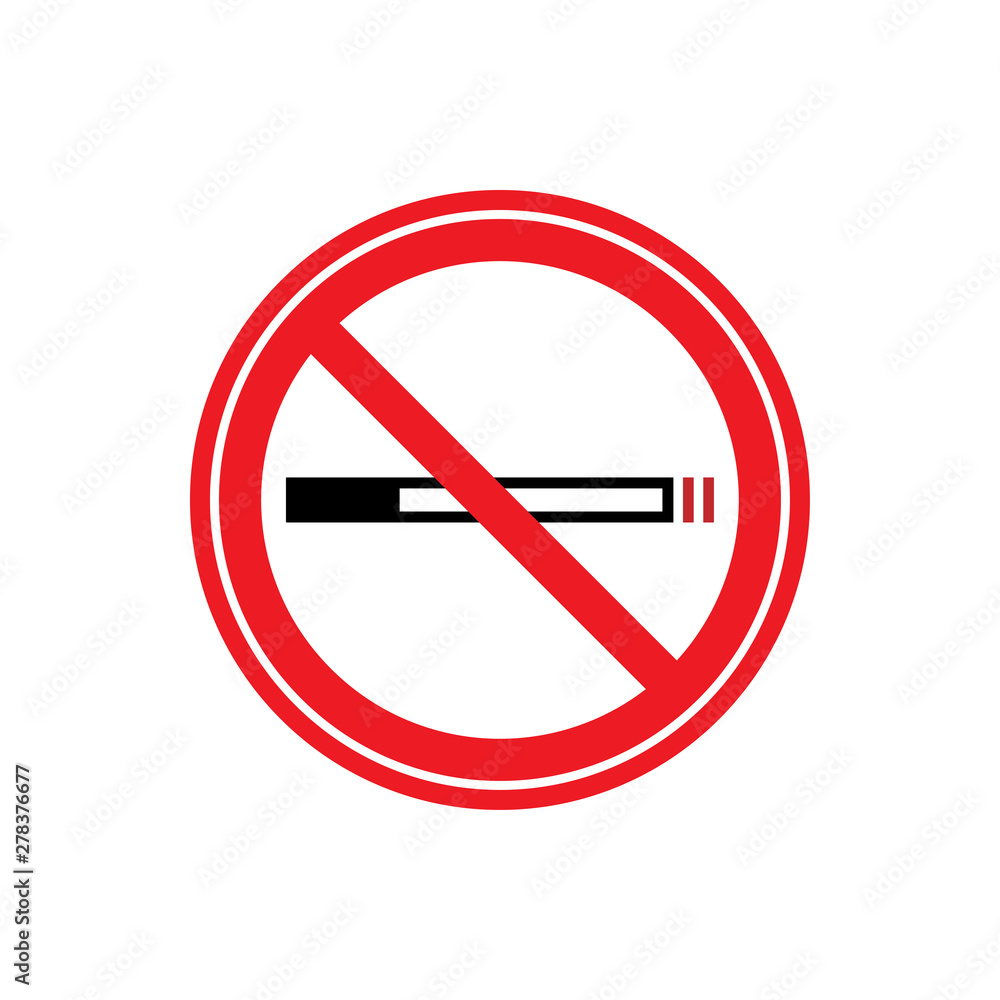No Smoking Sign Symbol Icon Vector Illustration - Vector No Smoking Sign Symbol Icon Vector Illustration - Vector