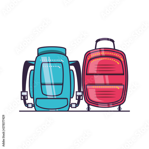 travel suitcase equipment with travelbag
