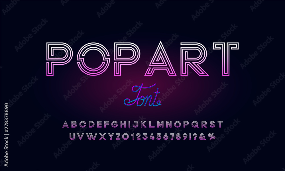 Modern abstract font. Modern abstract font.