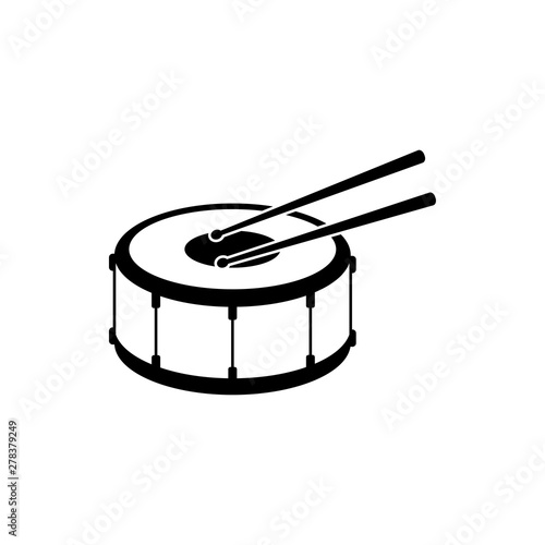 Drum music instrument icon vector illustration - vector