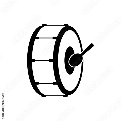 Drum music instrument icon vector illustration - vector