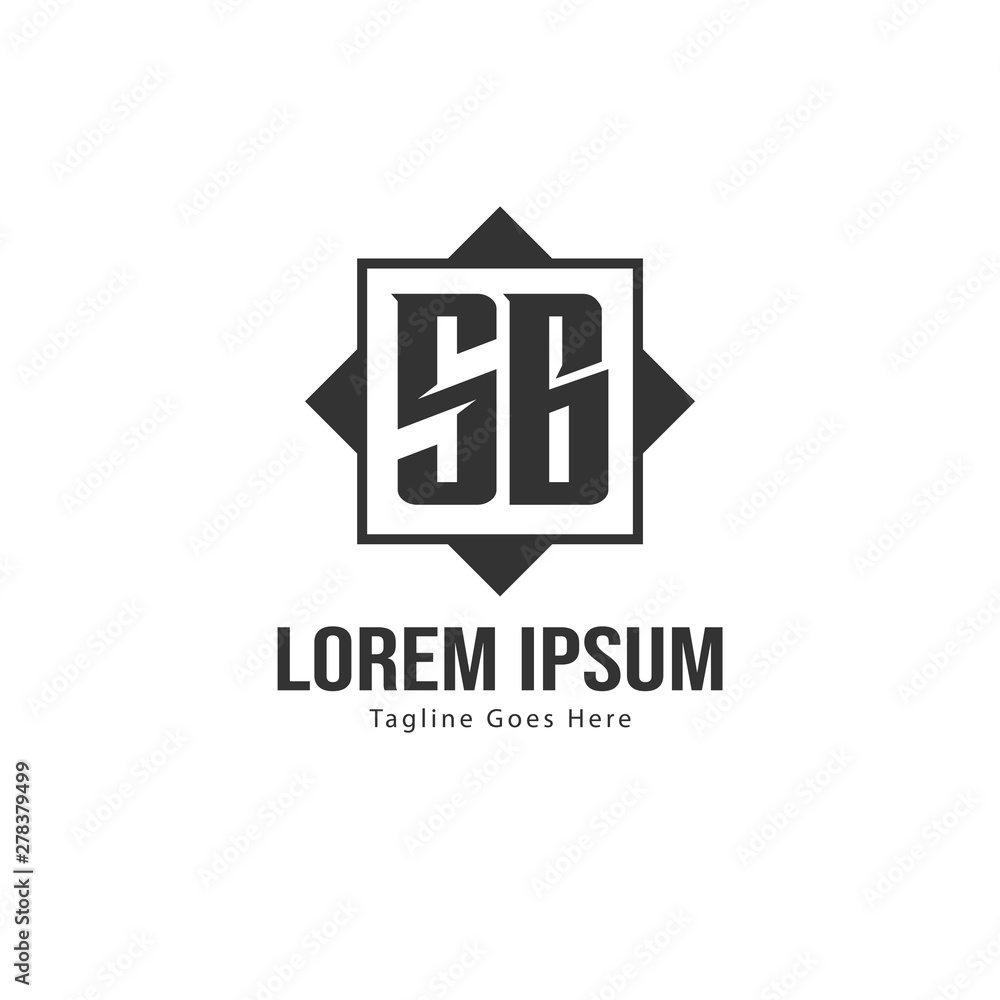 Initial SB logo template with modern frame. Minimalist SB letter logo vector illustration Initial SB logo template with modern frame. Minimalist SB letter logo vector illustration