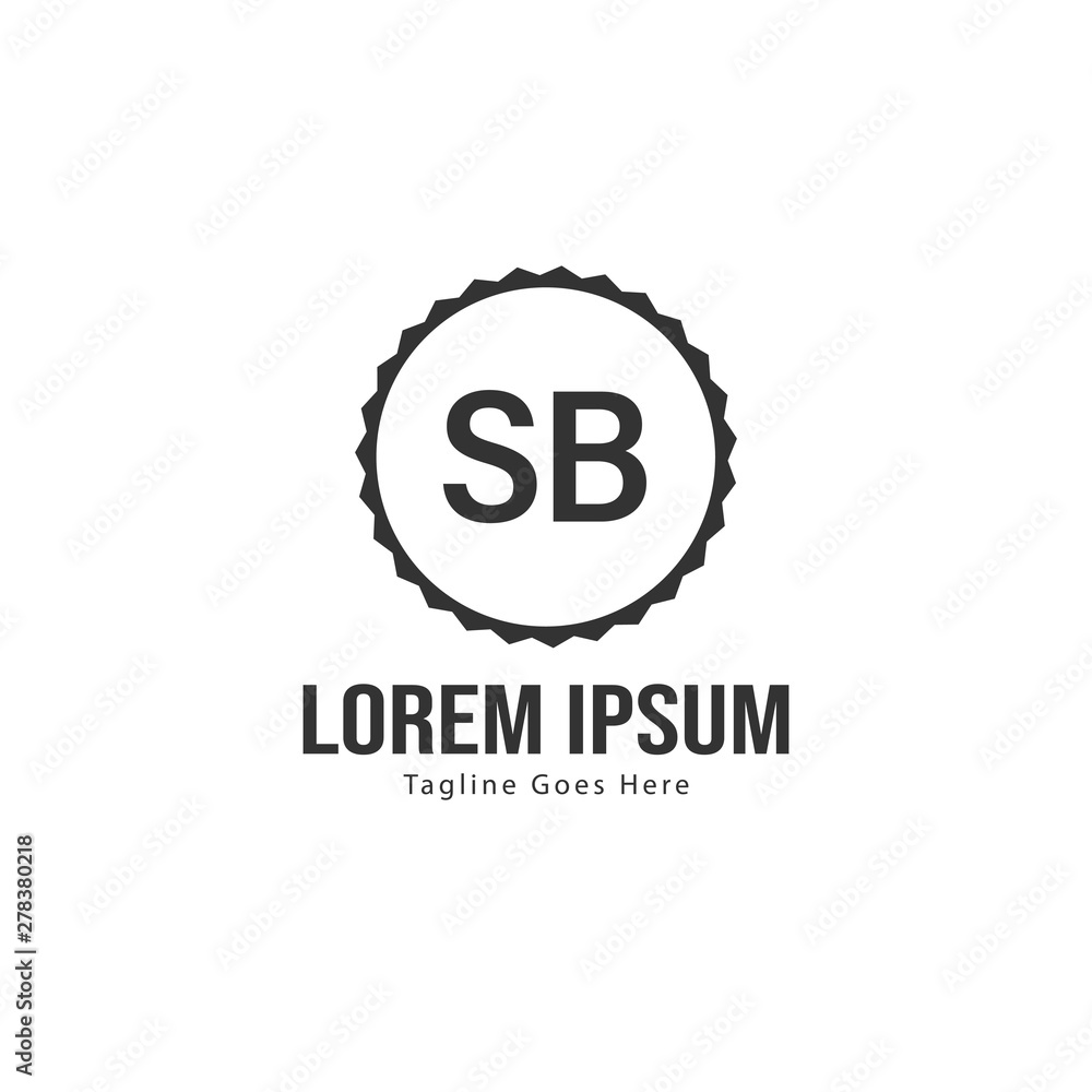 Initial SB logo template with modern frame. Minimalist SB letter logo vector illustration Initial SB logo template with modern frame. Minimalist SB letter logo vector illustration