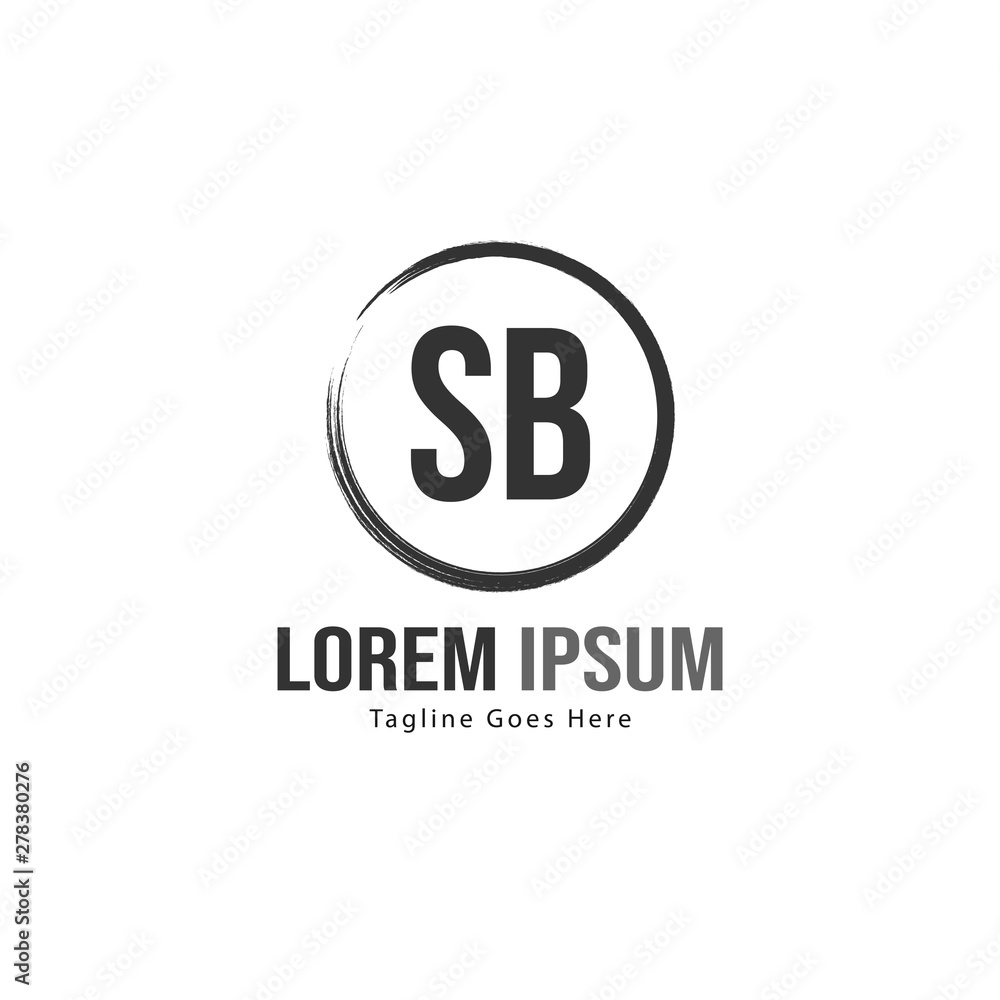 Initial SB logo template with modern frame. Minimalist SB letter logo vector illustration Initial SB logo template with modern frame. Minimalist SB letter logo vector illustration