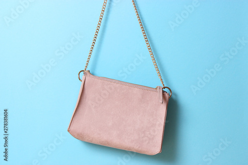 women's bag on a colored background 