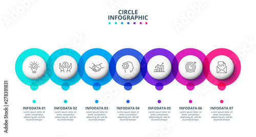 Business data visualization. Process chart. Abstract elements of graph, diagram with steps, options, parts or processes. Vector business template for presentation. Creative concept for infographic.