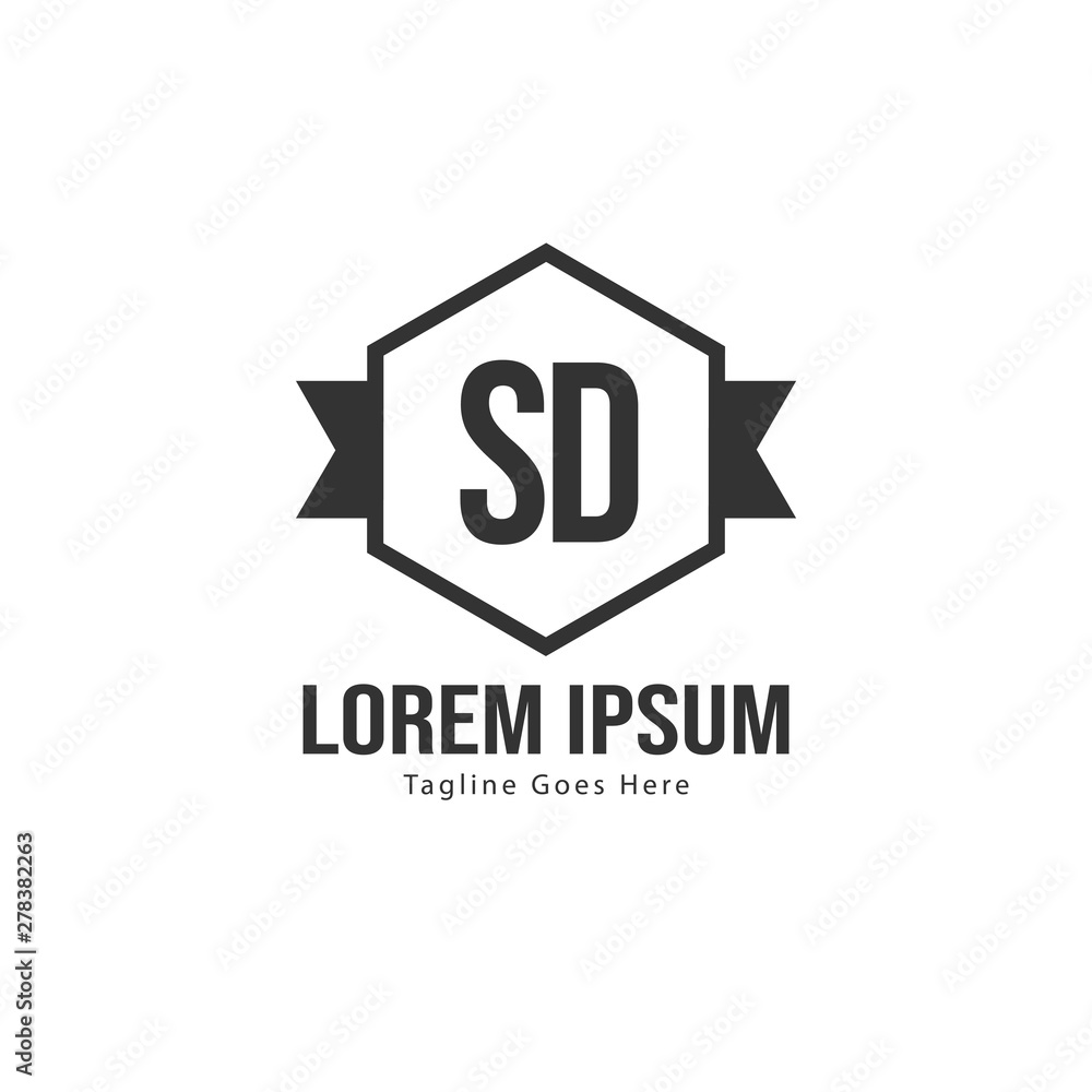 Initial SD logo template with modern frame. Minimalist SD letter logo vector illustration Initial SD logo template with modern frame. Minimalist SD letter logo vector illustration