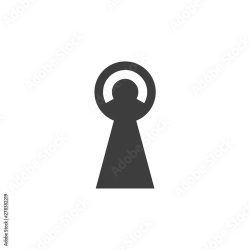 Black key hole icon template color editable. Padlock, lock symbol vector sign isolated on white background. Simple logo vector illustration for graphic and web design.