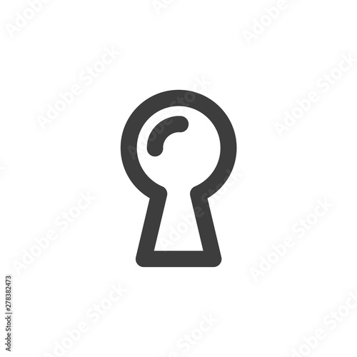 Black key hole icon template color editable. Padlock, lock symbol vector sign isolated on white background. Simple logo vector illustration for graphic and web design.