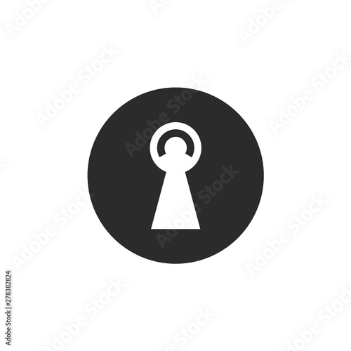 Black key hole icon template color editable. Padlock, lock symbol vector sign isolated on white background. Simple logo vector illustration for graphic and web design.