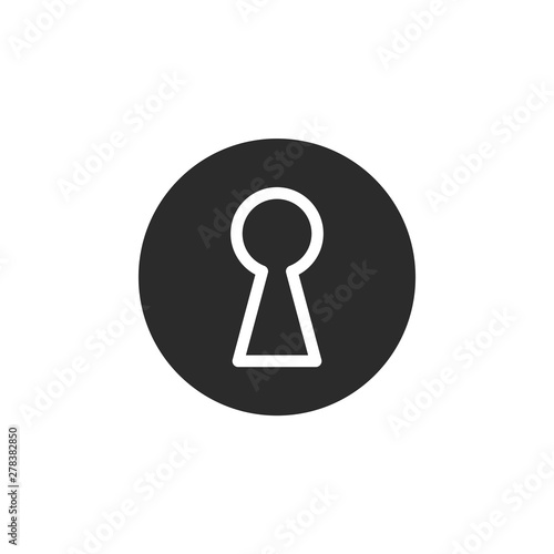 Black key hole icon template color editable. Padlock, lock symbol vector sign isolated on white background. Simple logo vector illustration for graphic and web design.