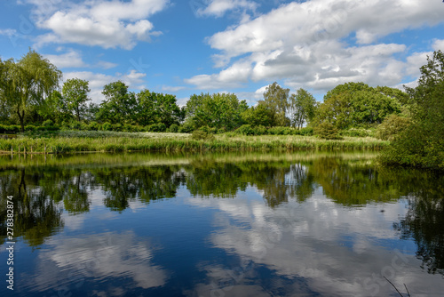Landscape of the lake at Vestbirk in Denmark