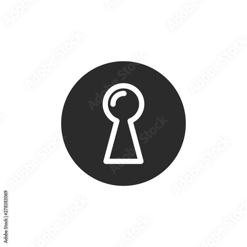 Black key hole icon template color editable. Padlock, lock symbol vector sign isolated on white background. Simple logo vector illustration for graphic and web design.