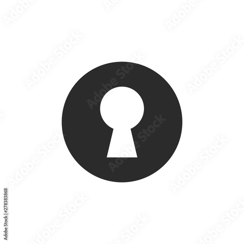 Black key hole icon template color editable. Padlock, lock symbol vector sign isolated on white background. Simple logo vector illustration for graphic and web design.