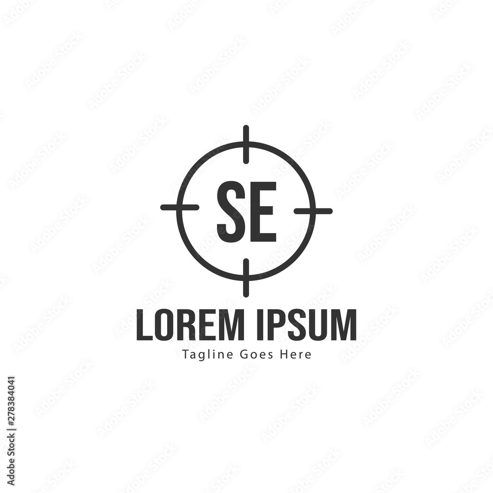 Initial SE logo template with modern frame. Minimalist SE letter logo vector illustration Initial SE logo template with modern frame. Minimalist SE letter logo vector illustration